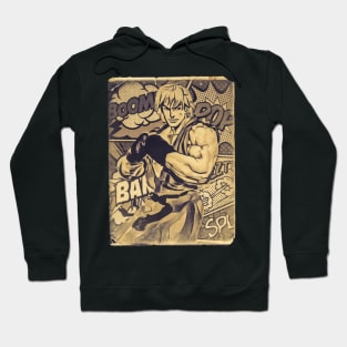 Ken Street Fighter Retro Comic Hoodie